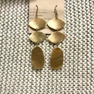 Anthropologie Brushed Matte Statement Drop Earring
